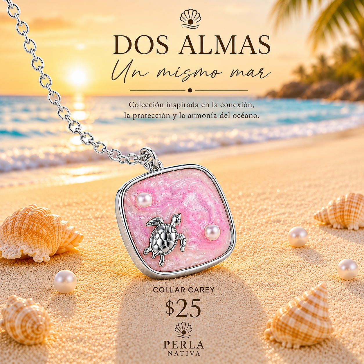 Collar Carey y Perlas