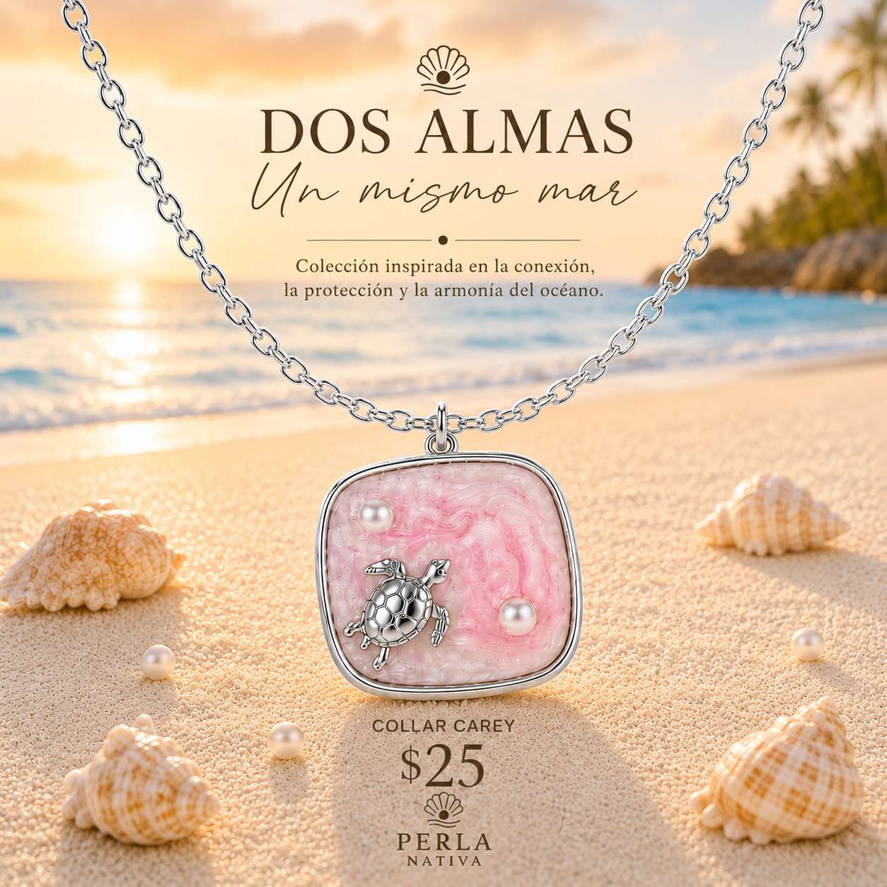 Collar Carey y Perlas