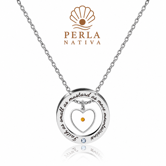 Collar Corazón Grano Mostaza