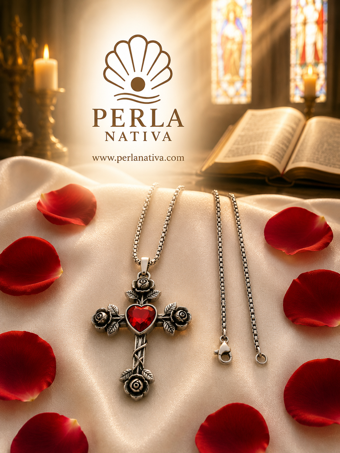 Cadena Cruz Amor Eterno