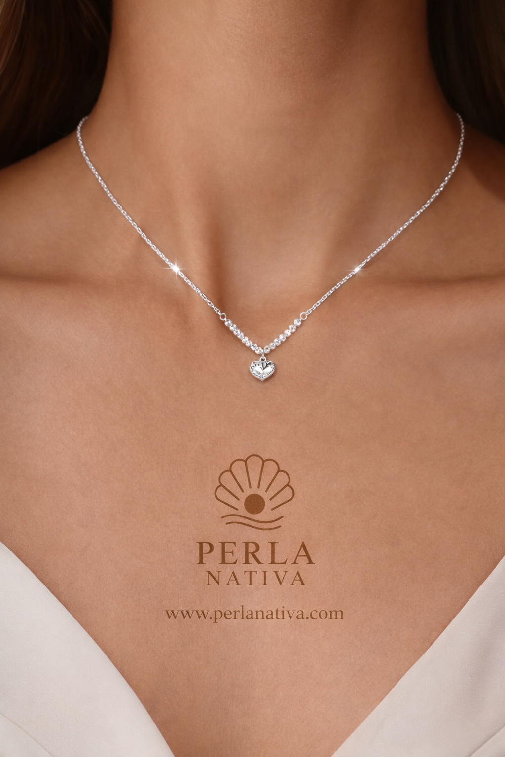 Corazón Plata Esterlina