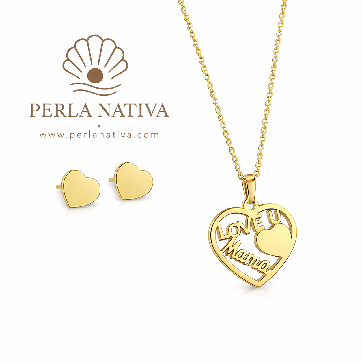Cadena y Pantallas Te Amo Mamá Dorado