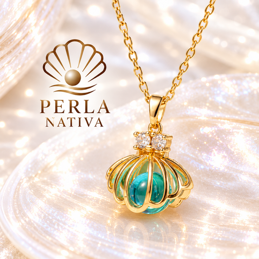 Cadena Perla Turquesa