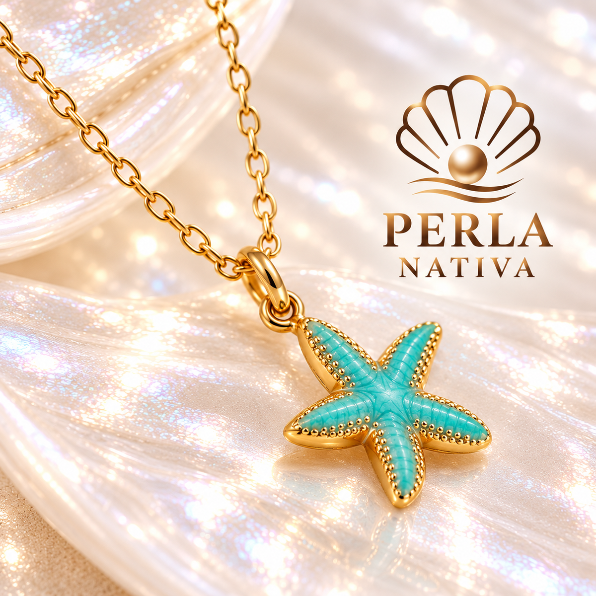 Cadena Estrella Turquesa