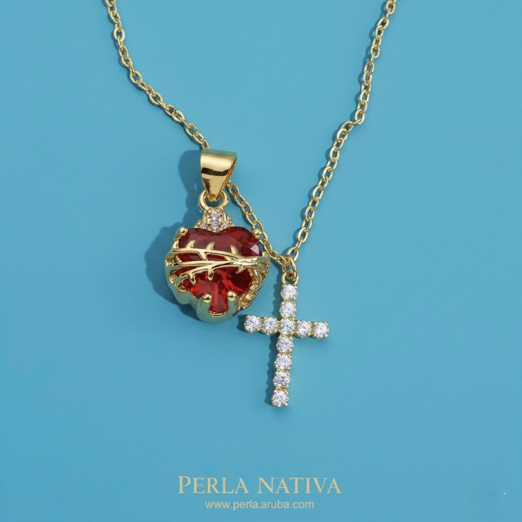 Pre-Venta Cruz Zirconia y Sagrado Corazón Rojo. Se estará enviando a partir del 10 de enero 2026
