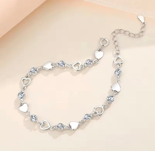 Pulsera Corazón Zirconia
