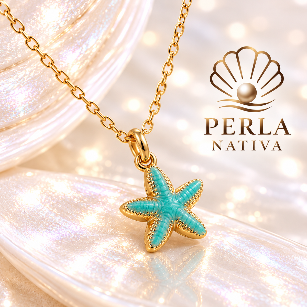 Cadena Estrella Turquesa