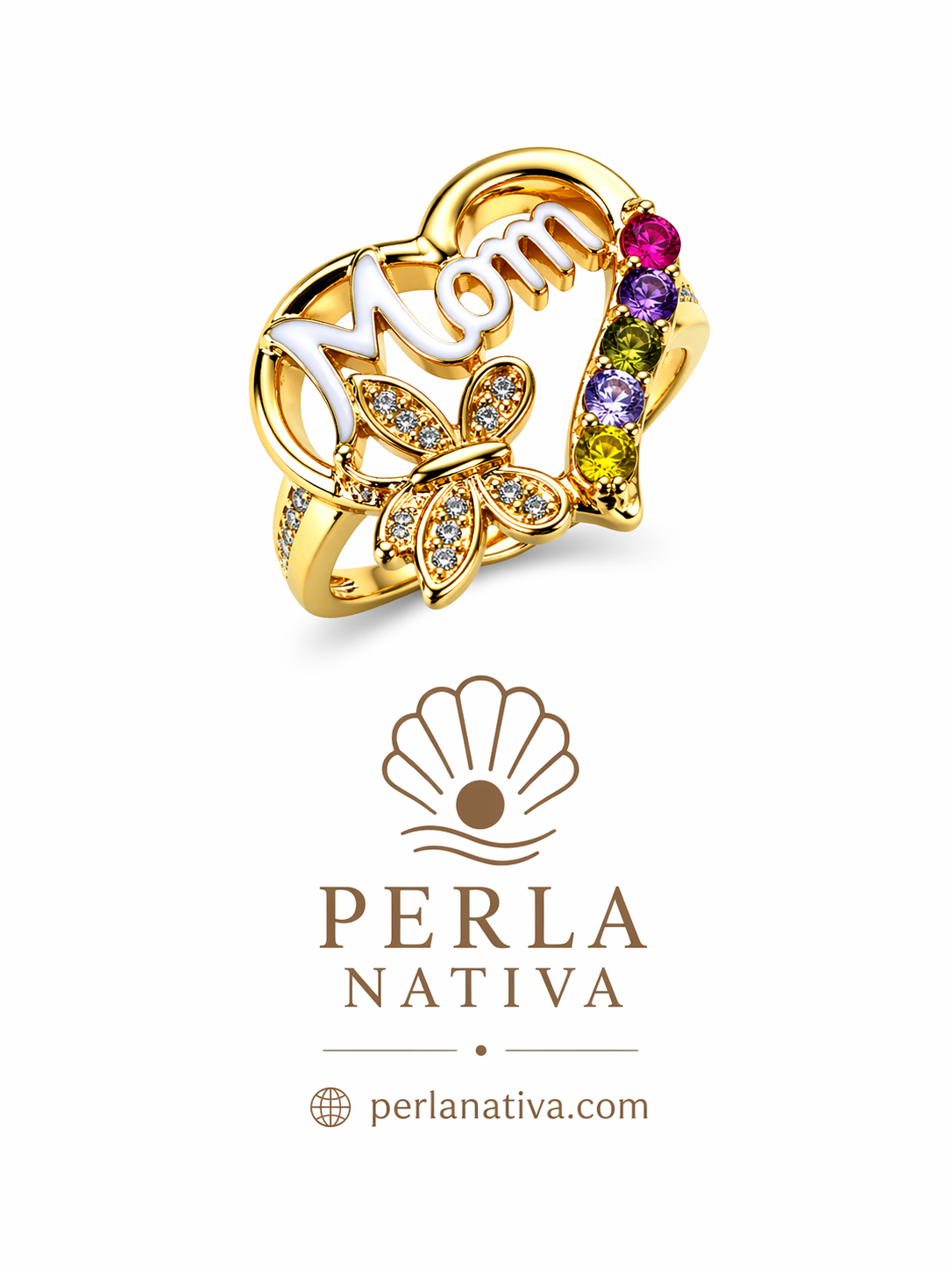 Sortija MOM con Zirconias