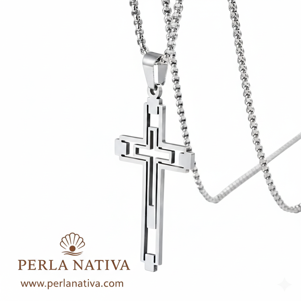 Cadena Crucifijo Satinless Steel